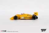  Mô hình xe Lotus 99T #11 Satoru Nakajima 1987 Monaco Grand Prix bản card tỉ lệ 1:64 MiniGT MGT01148 NO CHASE CAR 