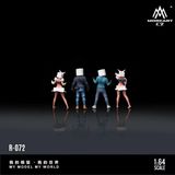  Mô hình nhân vật set 4 người Custom Mask Doll Set Resin tỉ lệ 1:64 Moreart MO223072 