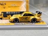  Mô hình xe Porsche 911 RWB Rauh Welt 993 & 964 Minion livery tỉ lệ 1:64 ZJWJ Model OT64786 