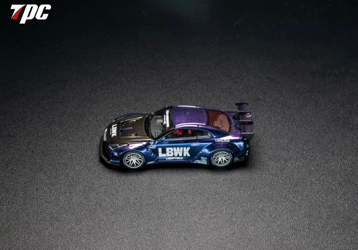  Mô hình xe LBWK GTR35 Custom Edition - Diecast Model * Midnight Blue Chameleon TPC 1:64 OT64792 