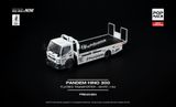  Mô hinh xe Pandem Hino 300 FLatbed Transporter white tỉ lệ 1:64 Pop Race PR640484 