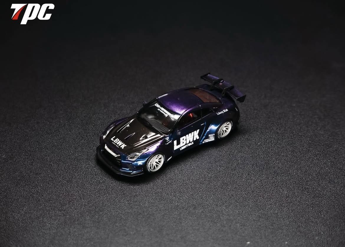  Mô hình xe LBWK GTR35 Custom Edition - Diecast Model * Midnight Blue Chameleon TPC 1:64 OT64792 