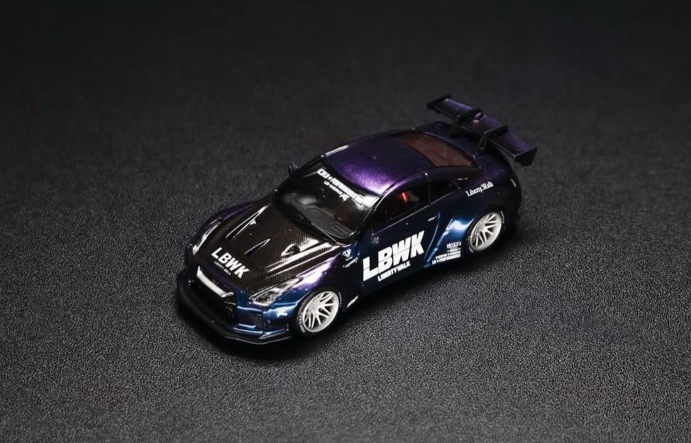  Mô hình xe LBWK GTR35 Custom Edition - Diecast Model * Midnight Blue Chameleon TPC 1:64 OT64792 