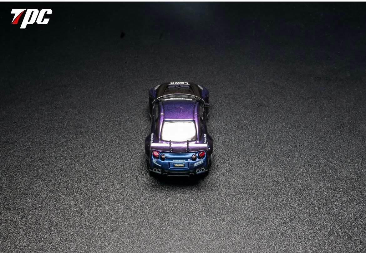  Mô hình xe LBWK GTR35 Custom Edition - Diecast Model * Midnight Blue Chameleon TPC 1:64 OT64792 