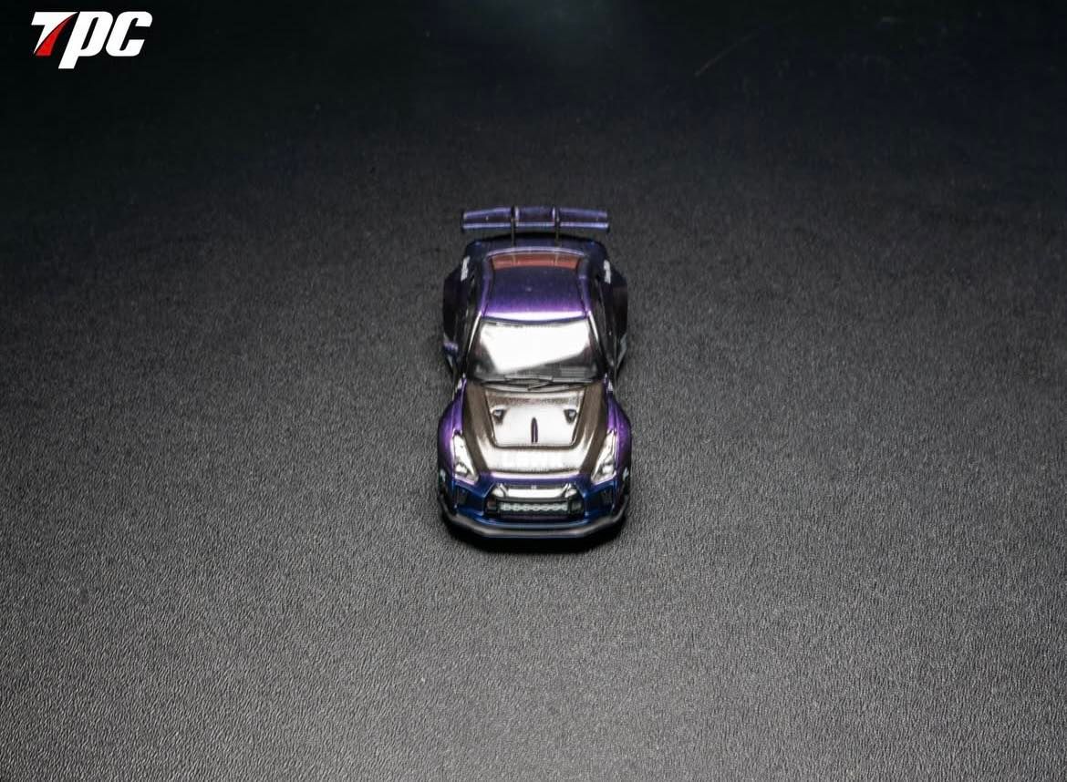  Mô hình xe LBWK GTR35 Custom Edition - Diecast Model * Midnight Blue Chameleon TPC 1:64 OT64792 