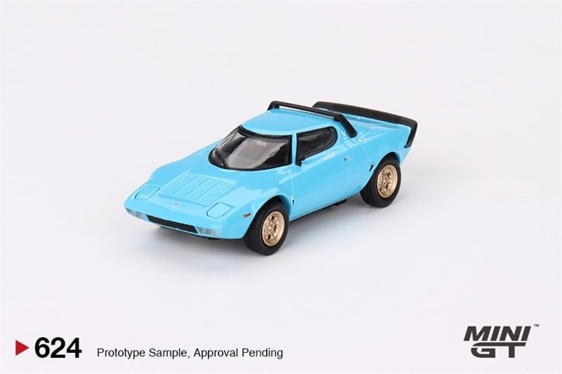  [Hàng Loose] Mô hình xe Lancia Stratos HF Stradale Azzuro Chiaro tỉ lệ 1:64 MiniGT MGT00624 