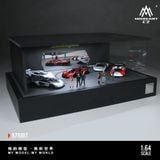 Hộp trưng bày mica mô phỏng Lamborghini xoay màn hình đứng cảnh mô hình 1:64 MoreArt MO970107 
