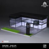  Hộp trưng bày mô phỏng showroom Mazda Dealership kích thước 30cm x 30cm x 11.5cm tỉ lệ 1:64 Moreart MO936018 