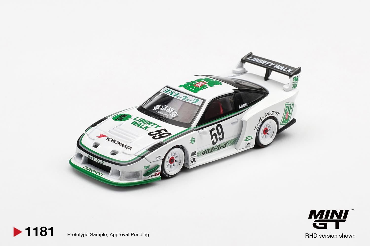  Mô hình xe Nissan LB-Super Silhouette 180SX White tỉ lệ 1:64 MiniGT MGT01181 