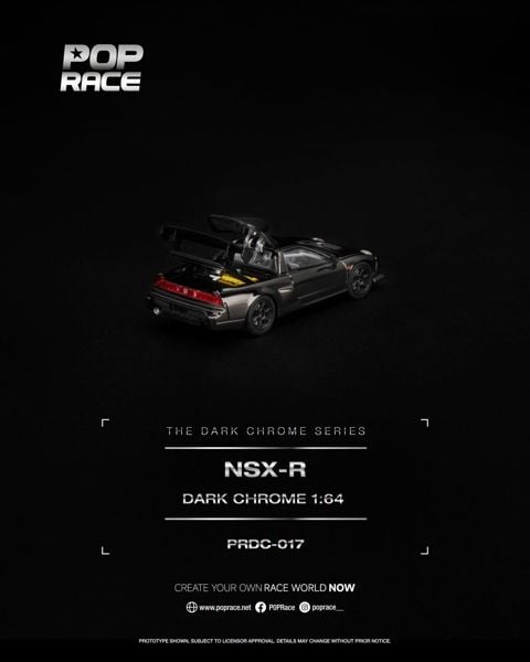  Mô hình xe NSX-R Dark Chrome tỉ lệ 1:64 Pop Race PRDC017 