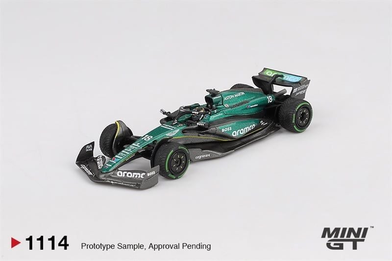  Mô hình xe đua F1 Aston Martin AMR24 #18 Lance Stroll 2024 F1 2024 Canadian GP tỉ lệ 1:64 MiniGT MGT01114 