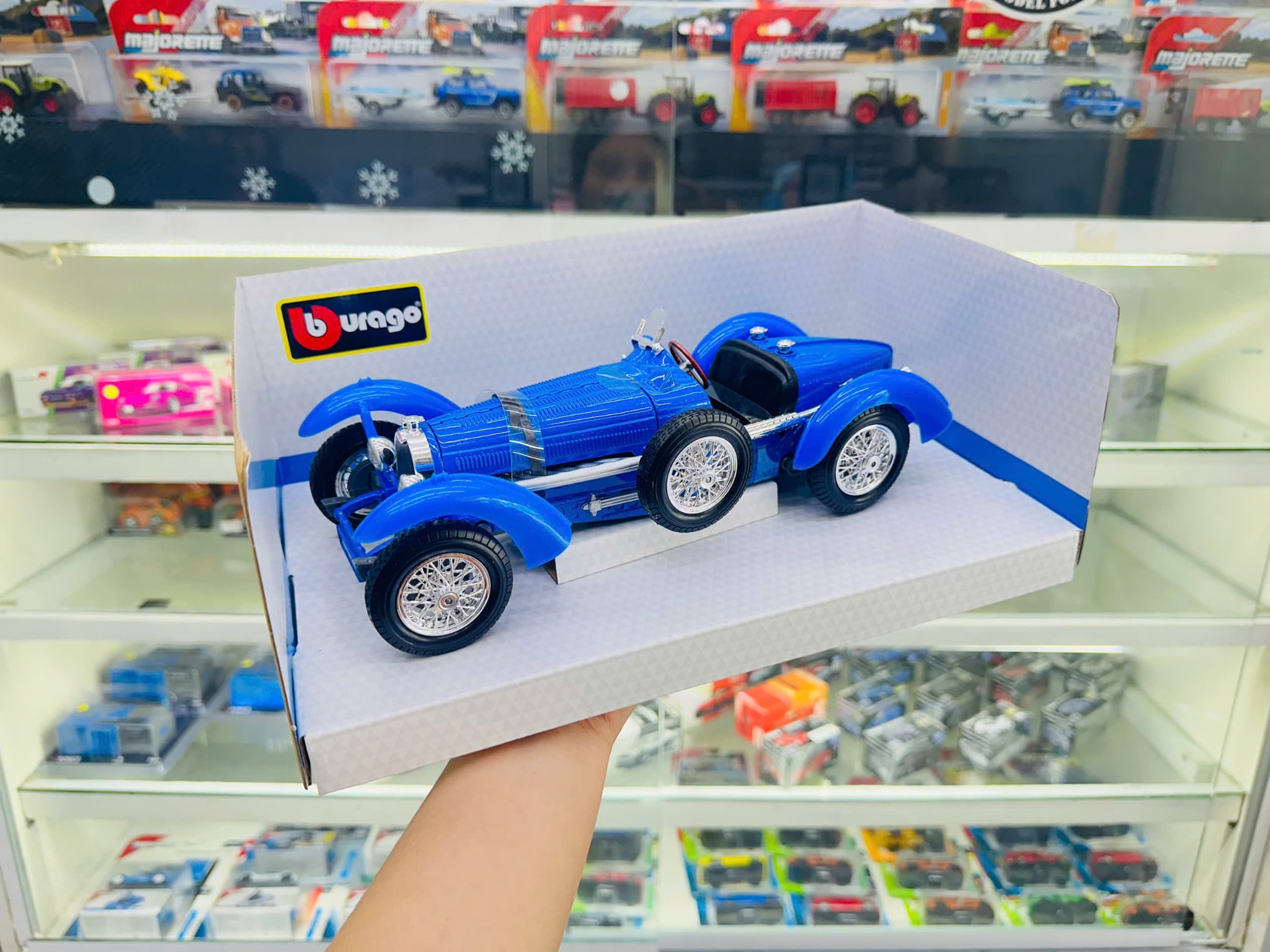  Mô hình xe Bugatti ''Type 59'' 1934 Blue 1:18 Bburago 6581 