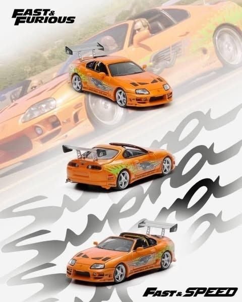  Mô hình xe Toyota Supra A80 Fast & furious mở mui tỉ lệ 1:64 Fast Speed OT64488 