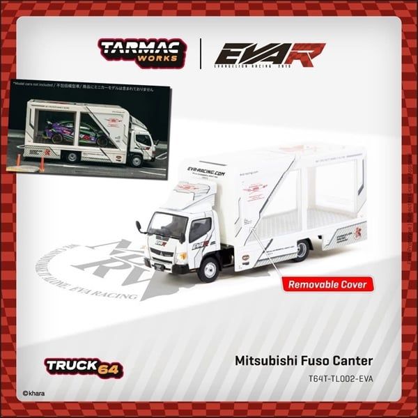  Mô hình xe ô tô Mitsubishi Fuso Canter tỉ lệ 1:64 Tarmac Works T64T-TL002-EVA 