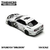  Mô hình xe R34 “Smilodon” Black & White tỉ lệ 1:64 TimeMicro × PSC DESIGN TM648401 