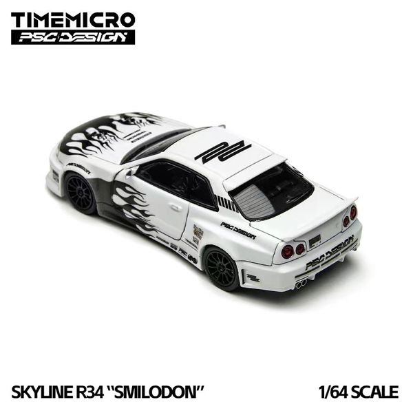  Mô hình xe R34 “Smilodon” Black & White tỉ lệ 1:64 TimeMicro × PSC DESIGN TM648401 