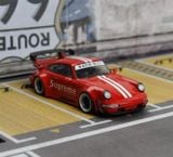  Mô hình xe Porsche RWB 964 sup white flower pattern tỉ lệ 1:64 DEcode DE6416010 