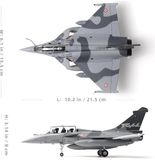  Mô hình máy bay quân sự French Dassault Rafale B NATO Tiger tỉ lệ 1:100 Ns models MBQS062 