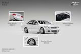  Mô hình xe tỉ lệ 1:64Toyota Crown Athlete GRS184 Metallic White Limited To 999pcs Micro Turbo MT6414A1 