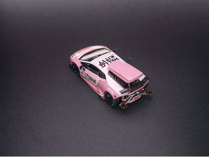  Mô hình xe Lamborghini Huracan LP610 Twin turbo custom Hello Kitty tỉ lệ 1:64 TPC model OT64665 