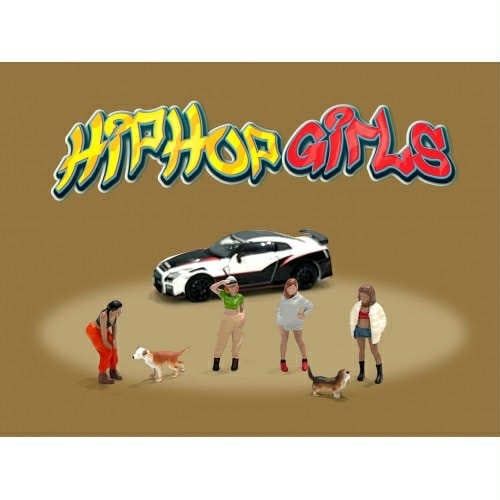 Mô hình nhân vật set DieCast Figure Set - Hip Hop Girls Limited Edition tỉ lệ 1:64 American Diorama AD-76505MJ 