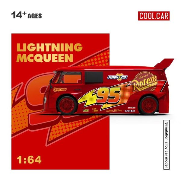  Mô hình xe Volkswagen T1 Lightning McQueen tỉ lệ 1:64 Coolcar CC642951 