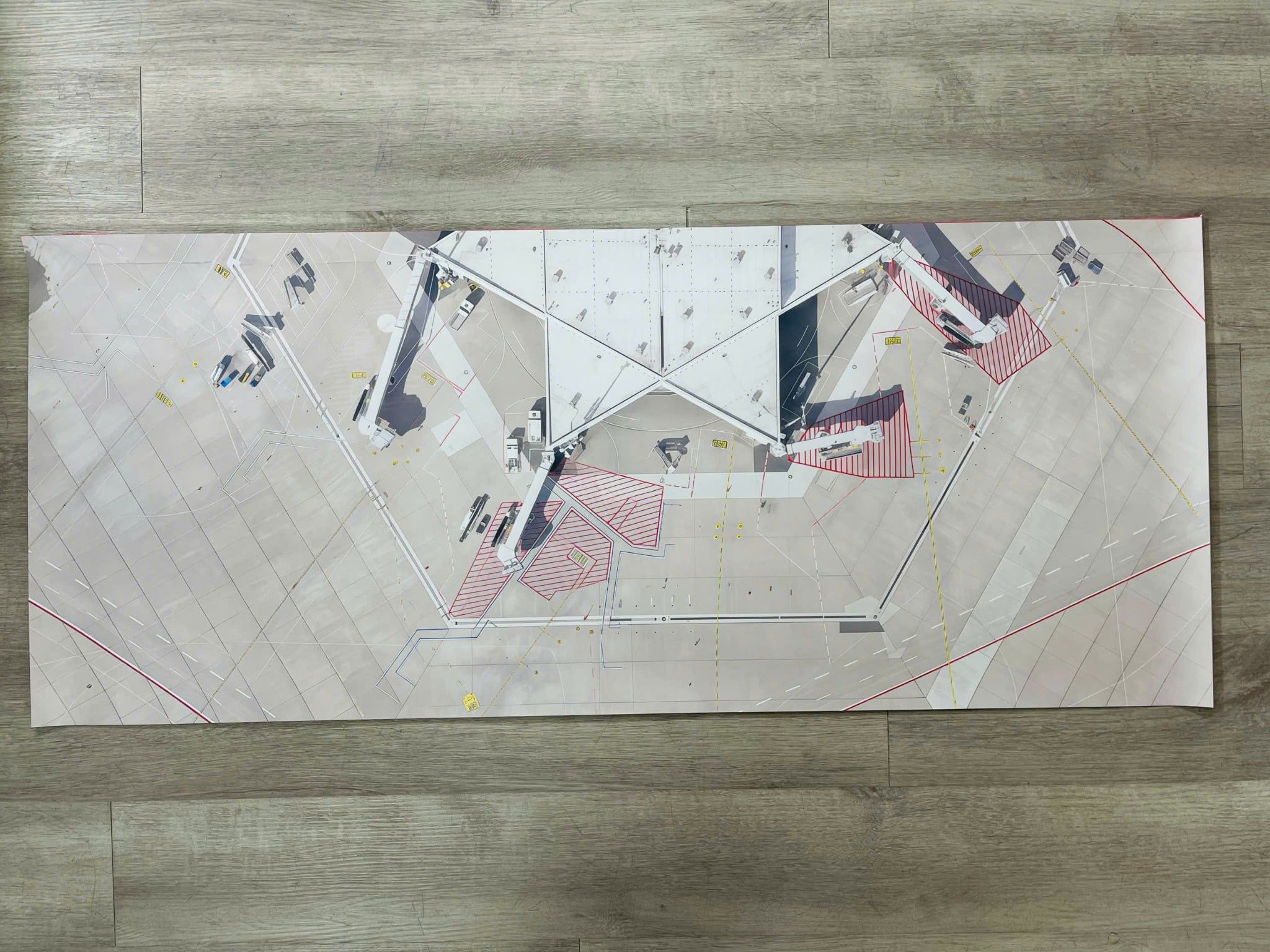  Phụ kiện trưng bày bãi đáp chất liệu in pp 50x120cm cán mờ chống nước bụi bẩn dành cho máy bay mô hình nhiều tỉ lệ DR050 