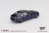  Mô hình xe BMW i7 xDrive60 Tanzanite Blue Metallic card tỉ lệ 1:64 MiniGT MGT01111 Have Chase 