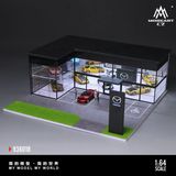  Hộp trưng bày mô phỏng showroom Mazda Dealership kích thước 30cm x 30cm x 11.5cm tỉ lệ 1:64 Moreart MO936018 