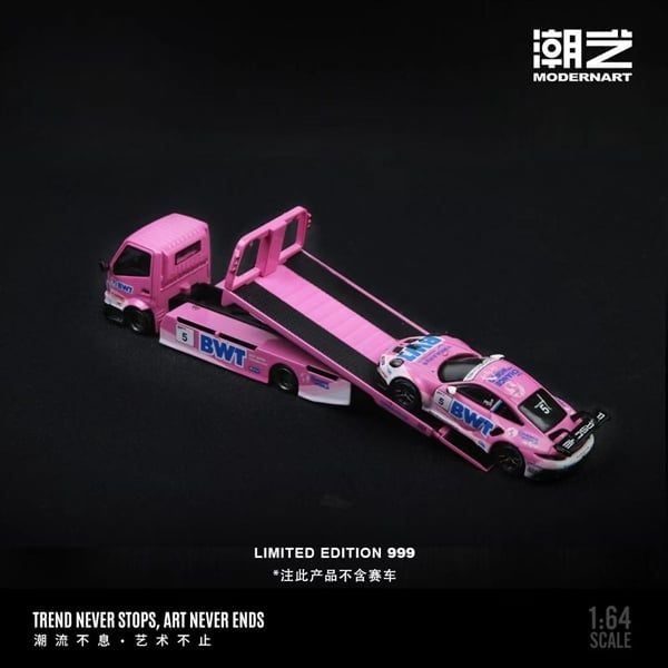  Mô hình xe tải thớt cứu hộ H300 Flatbed Transport Trailer - Yongda BWT tỉ lệ 1:64 ModernArt MD647216 