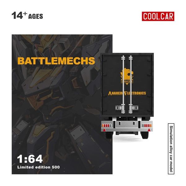  Mô hình xe tải container kéo thùng Scania custom gundam Unicorn Banshee Truck Grey Mech Coating tỉ lệ 1:64 Cool Car CC644022 