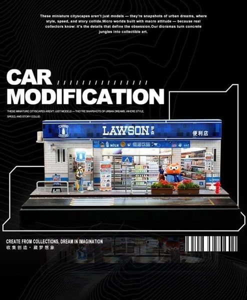  Hộp trưng bày mica Lawson Convenience Store (Medium) SCENE tỉ lệ 1:64 SHOU CANG JIA SCJ-82047-A 