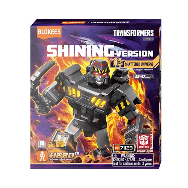  Mô hình lắp ráp phát sáng serries Transformers Shattered Universe Version(SV) 03 (Luminous Eyes & Chest) Blokees 71123 