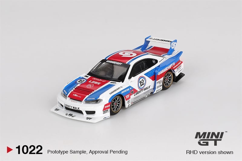  Mô hình xe Nissan LB-Super Silhouette S15 SILVIA GARASIDRIFT x LBWK 2025 tỉ lệ 1:64 Minigt MGT01022 