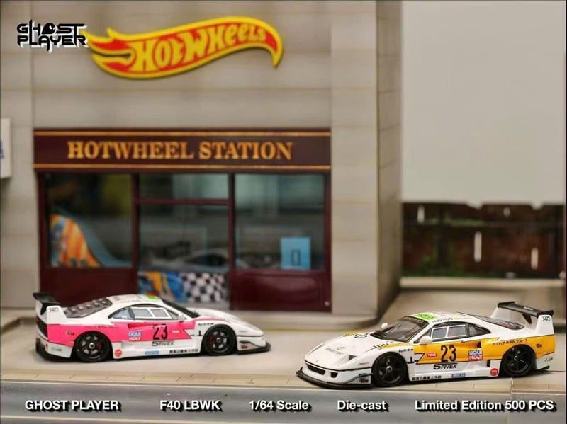  Mô hình xe Ferrari F40 LBWK No.23 Custom Transparent Lightning tỉ lệ 1:64 GhostPlayer OT64601 
