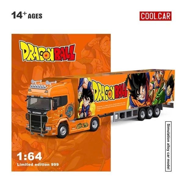  Mô hinh xe Scania Container Truck Dragon Ball Paint Scheme Realistic Alloy Car Model tỉ lệ 1:64 CoolCar CC644030 
