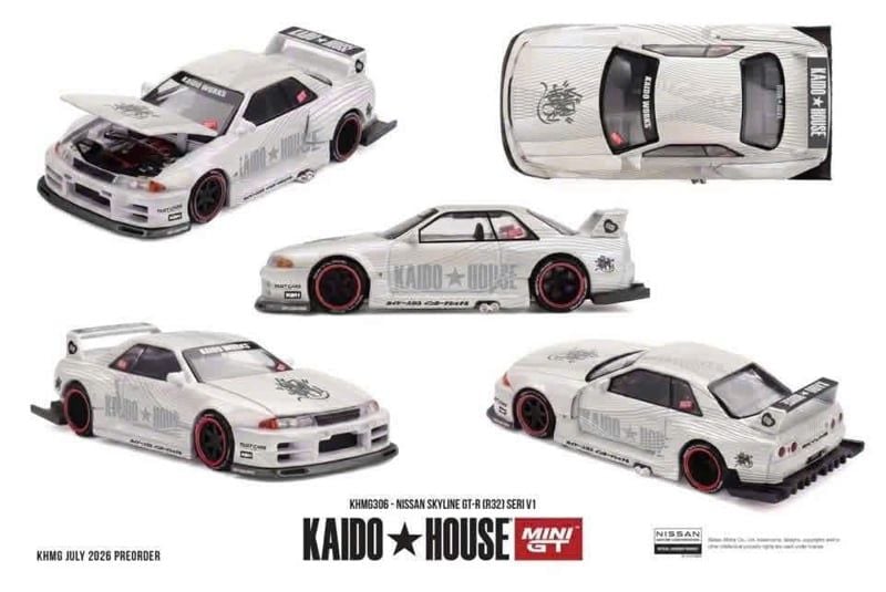  Mô hình xe Nissan Skyline GT-R (R32) Seri V1 tỉ lệ 1:64 Kaido House KHMG306 