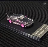 Mô hình xe Porsche RWB 964 high wing black peach flower tỉ lệ 1:64 Mymodelcollect MC640024E 
