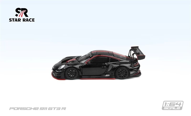  Mô hình xe Porsche 911 GT3 Racing Black/Red line tỉ lệ 1:64 Star Race SR64001 