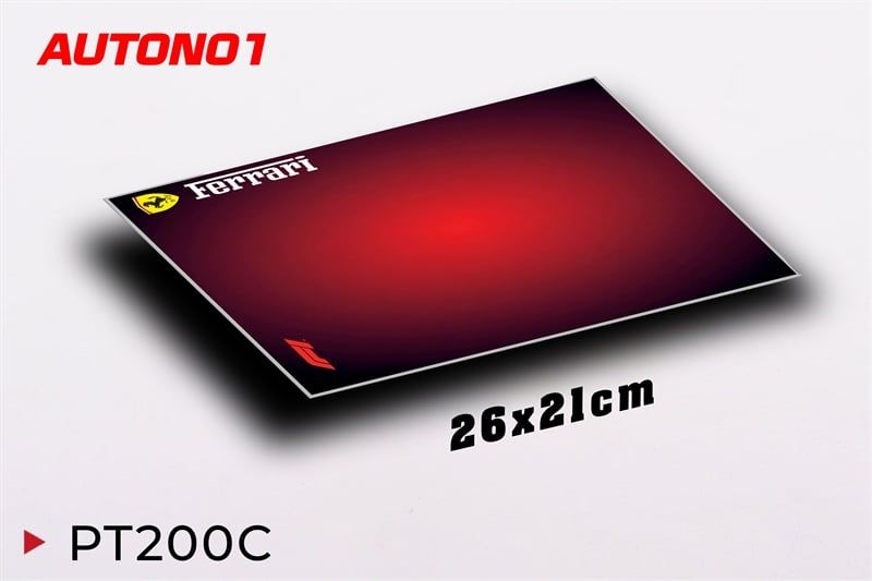  Phụ kiện Thảm lót chống trượt chủ đề siêu xe đua F1 Ferrari kích thước 26x21cm Autono1 PT200C 