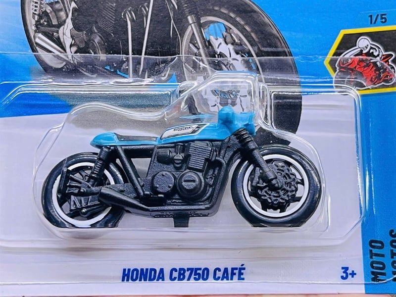  Mô hình xe Honda CB750 cafe Hotwheels kim loại có bản quyền chính hãng tỉ lệ 1:64 C4982-HD 