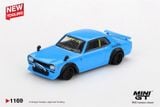  Mô hình xe Nissan LB★Works HAKOSUKA Baby Blue tỉ lệ 1:64 MiniGT MGT01169 