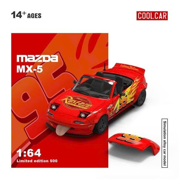  Mô hình xe ô tô Mazda MX5 custom Lightning McQueen limited 500pcs tỉ lệ 1:64 Cool car CC646815 
