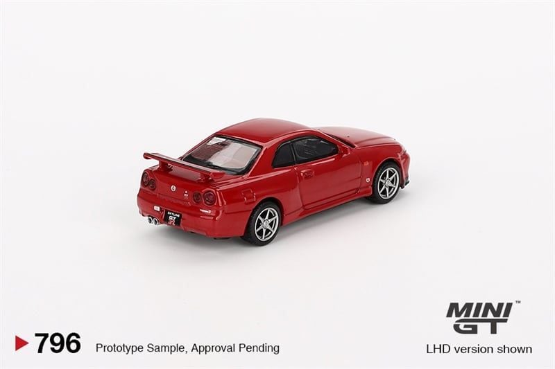  [Hàng Loose] Mô hình xe Nissan Skyline GT-R (R34) V-Spec Active Red tỉ lệ 1:64 MiniGT MGT00796-CH 