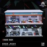  Hộp trưng bày mô phỏng showroom HKS racing Parking Scene có đèn kích thước 30cm x 15cm x 10cmtỉ lệ 1:64 MoreArt MO914511 