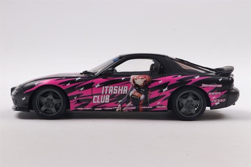  Mô hình xe ô tô Mazda RX7 (FD3) RS Solido Works Itasha Club 1999 pink / black tỉ lệ 1:18 Solido model S1810605 