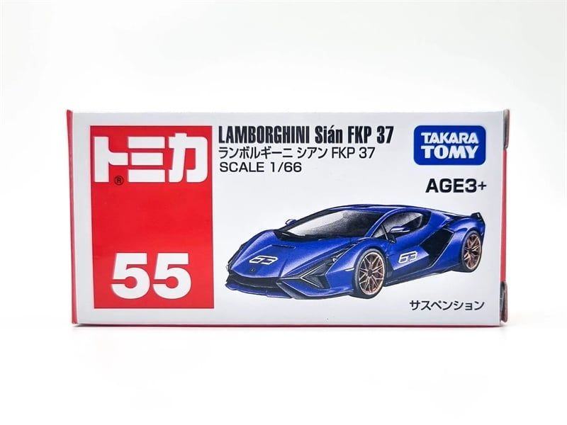  Mô hình xe Asia 150 No.55 Lamborghini Sian FKP 37 tỉ lệ 1:64 Tomica 94876 