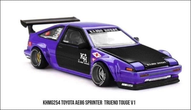  Mô hình xe Toyota AE86 Sprinter Trueno TOUGE V1- Blue tỉ lệ 1:64 Kaido House KHMG254 