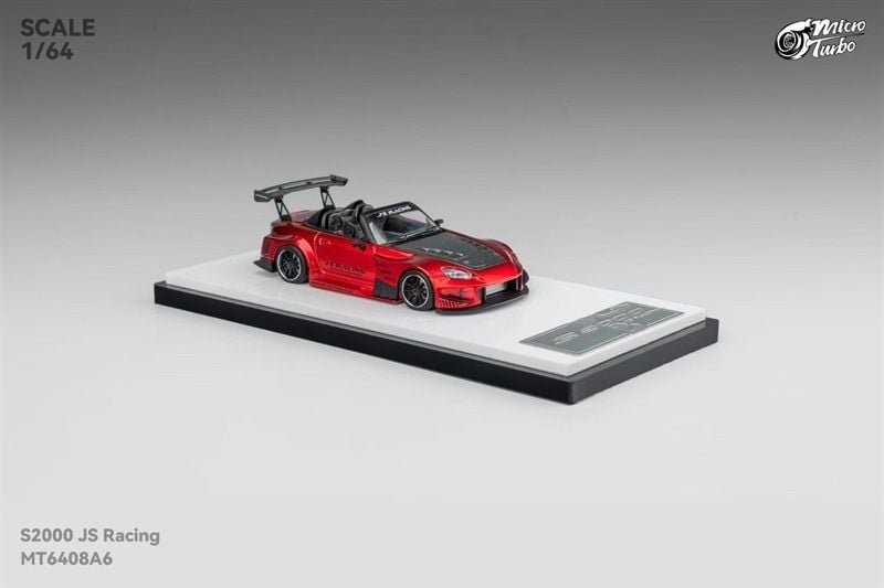  Mô hình xe S2000 JS Racing MT6408A6 Transparent Red tỉ lệ 1:64 Micro Turbo MT6408A6 