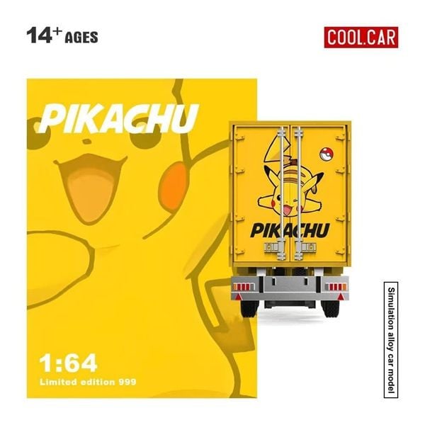  Mô hình xe container Scania S730 V8 container truck Pikachu coating limited 999pcs tỉ lệ 1:64 Cool car CC644025 